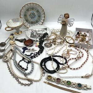 Vintage Junk Drawer Jewelry Lot & Miscellaneous Items